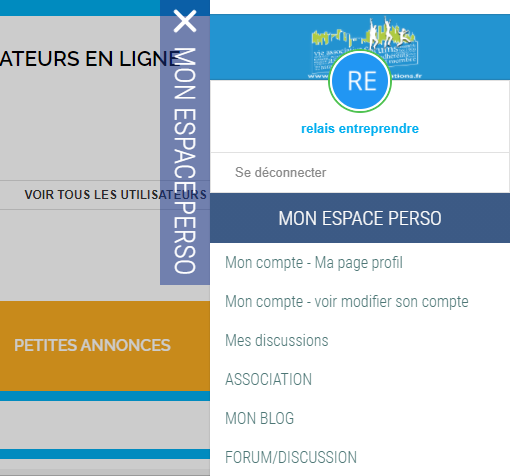 espace perso www.lesitedesassociations.fr
