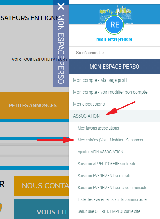 espace perso lesitedesassociations.fr