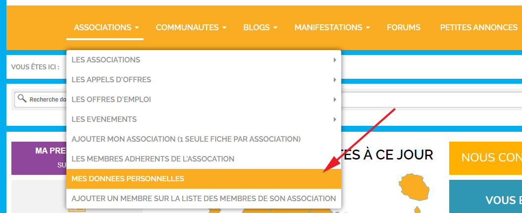 mes données www.lesitedesassociations.fr