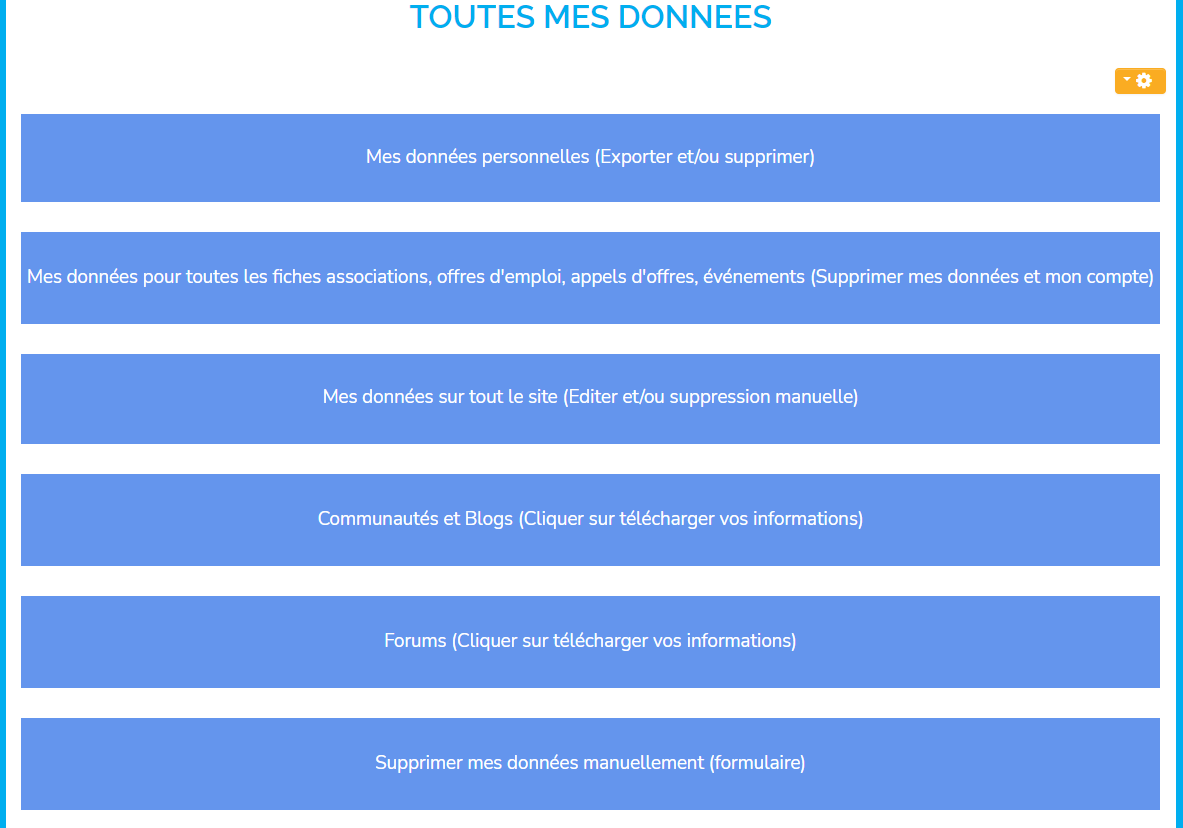mes données www.lesitedesassociations.fr