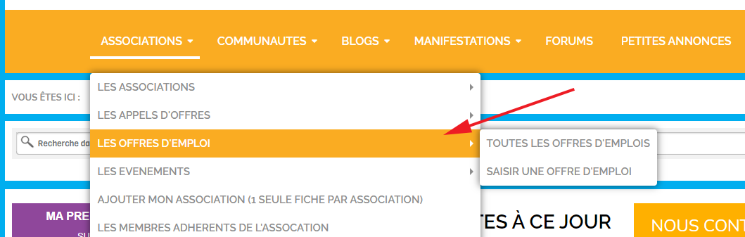 offres d'emplois www.lesitedesassociations.fr
